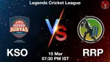 KSO vs RRP Dream11 Prediction, Preview & Updates - <small>Sun, 15 Mar 07:30 PM IST</small>