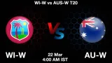 WI-W vs AU-W Dream11 Prediction - <small>Sun, 22 Mar 04:00 AM IST</small>