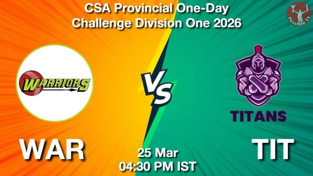 WAR vs TIT Match Previews and Cricket Tips