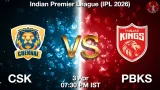 CSK vs PBKS Dream11 Prediction - <small>Fri, 03 Apr 07:30 PM IST</small>