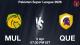 MUL vs QUE Dream11 Prediction, Preview & Updates - <small>Sun, 05 Apr 07:30 PM IST</small>