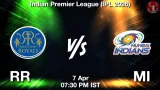 RR vs MI Dream11 Prediction, Preview & Updates - <small>Tue, 07 Apr 07:30 PM IST</small>