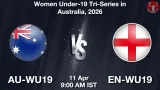 AU-WU19 vs EN-WU19 Dream11 Prediction - <small>Sat, 11 Apr 09:00 AM IST</small>