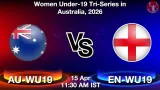 AU-WU19 vs EN-WU19 Dream11 Prediction - <small>Wed, 15 Apr 11:30 AM IST</small>