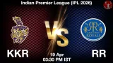KKR vs RR Dream11 Prediction, Preview & Updates - <small>Sun, 19 Apr 03:30 PM IST</small>