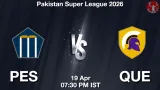 PES vs QUE Dream11 Prediction, Preview & Updates - <small>Sun, 19 Apr 07:30 PM IST</small>