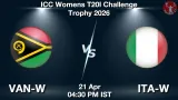 VAN-W vs ITA-W Dream11 Prediction - <small>Tue, 21 Apr 04:30 PM IST</small>