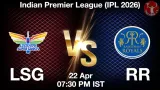 LSG vs RR Dream11 Prediction, Preview & Updates - <small>Wed, 22 Apr 07:30 PM IST</small>