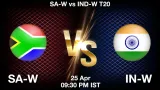SA-W vs IN-W Dream11 Prediction - <small>Sat, 25 Apr 09:30 PM IST</small>