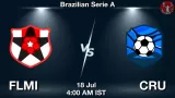 FLMI vs CRU Match Prediction - <small>Fri, 18 Jul 04:00 AM IST</small>