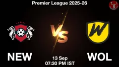 NEW vs WOL Match Result
