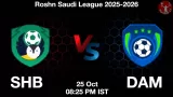 SHB vs DAM Match Preview & Latest Updates - <small>Sat, 25 Oct 08:25 PM IST</small>
