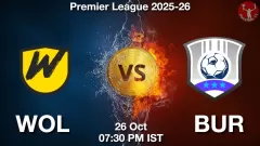 WOL vs BUR Match Result
