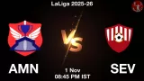 AMN vs SEV Match Preview & Latest Updates - <small>Sat, 01 Nov 08:45 PM IST</small>