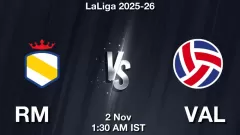 RM vs VAL Match Result