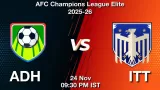 ADH vs ITT Match Preview & Latest Updates - <small>Mon, 24 Nov 09:30 PM IST</small>