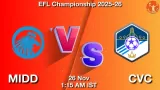 MIDD vs CVC Match Preview - <small>Wed, 26 Nov 01:15 AM IST</small>