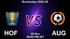 HOF vs AUG Match Result