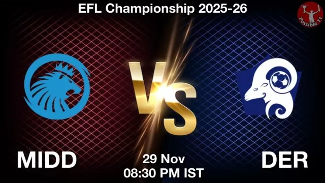 MIDD vs DER Match Previews and Football Tips