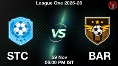 STC vs BAR Match Result