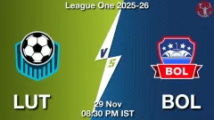 LUT vs BOL Match Result