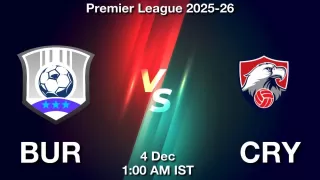 BUR vs CRY