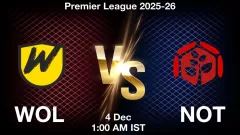 WOL vs NOT Match Result