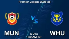MUN vs WHU Match Result