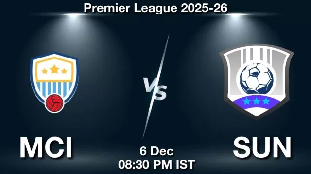 MCI vs SUN Match Previews and Football Tips