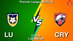LU vs CRY Match Result