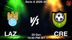 LAZ vs CRE Match Result