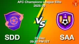 SDD vs SAA Match Preview & Latest Updates - <small>Tue, 23 Dec 09:30 PM IST</small>