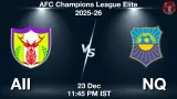 AII vs NQ Match Preview & Latest Updates - <small>Tue, 23 Dec 11:45 PM IST</small>