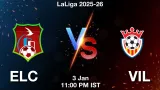 ELC vs VIL Match Preview & Latest Updates - <small>Sat, 03 Jan 11:00 PM IST</small>