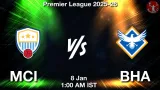 MCI vs BHA Match Preview & Latest Updates - <small>Thu, 08 Jan 01:00 AM IST</small>