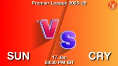 SUN vs CRY Match Result