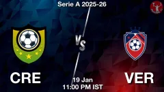 CRE vs VER Match Result