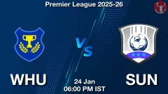 WHU vs SUN Match Result