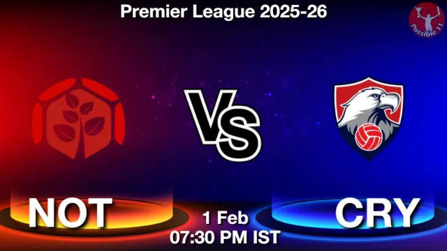 NOT vs CRY Match Previews and Football Tips