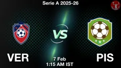 VER vs PIS Match Result
