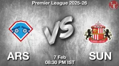 ARS vs SUN Match Result