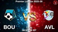 BOU vs AVL Match Result