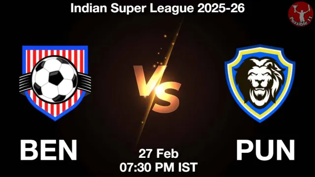 BEN vs PUN ड्रीम11 भविष्यवाणी, फैंटेसी फुटबॉल टीम - 27 फ़रवरी 2026