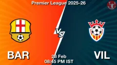 BAR vs VIL Match Result