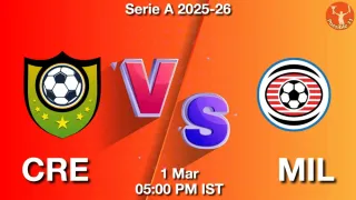 CRE vs MIL - Serie A