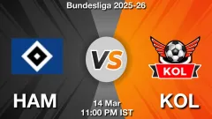 HAM vs KOL Match Result