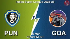 PUN vs GOA Match Result