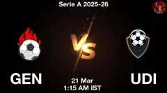 GEN vs UDI Match Result