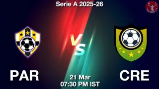 PAR vs CRE PAR vs CRE - Serie A