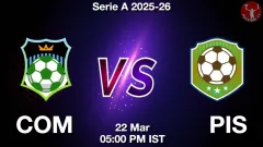 COM vs PIS Match Result